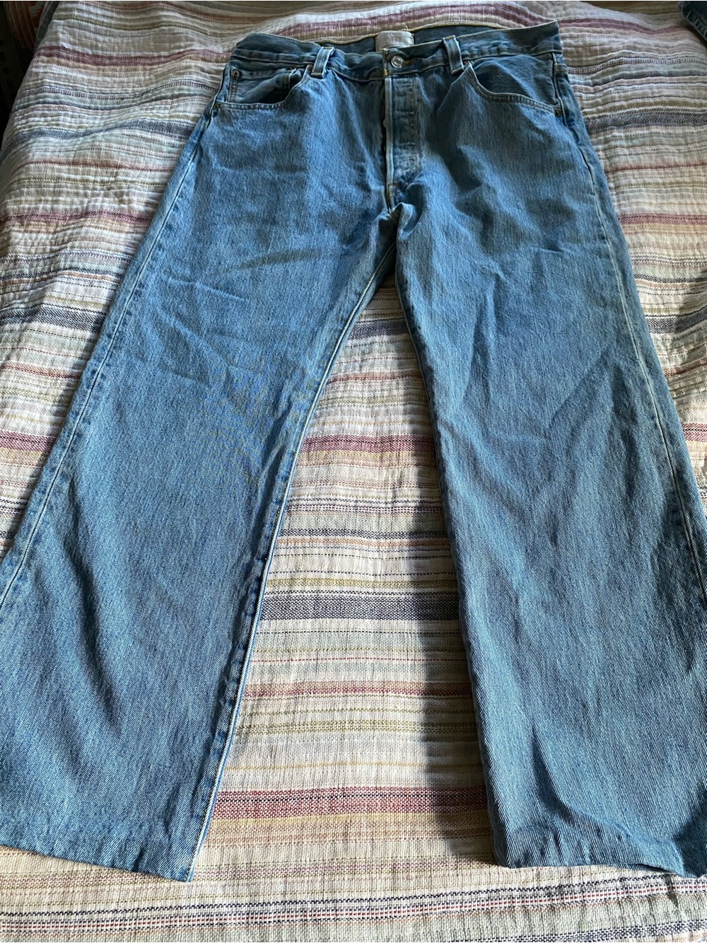 Men's Blue Denim Jeans - Classic Straight Fit